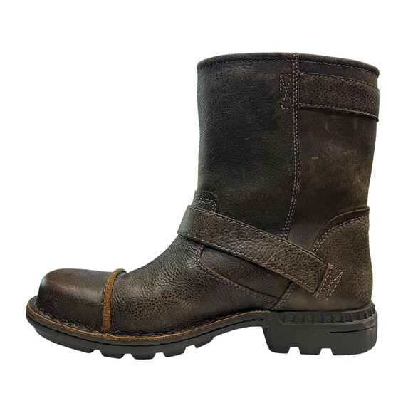 Ugg Mens Rockville II Distressed Brown Leather Moto Boot Shearling Lined  US 9.5